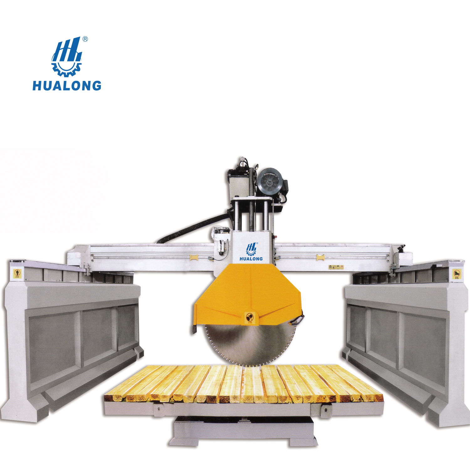 Hualong Stone Machinery Orta Boy Granit / Mermer Blok HLSM-1200 için Köprü Taş Kesme Makinesi 