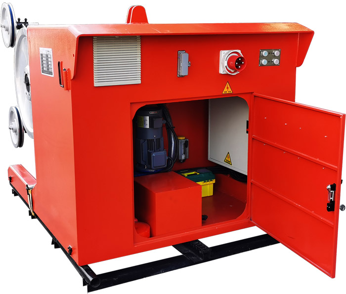 Hualong Elmas Granit Mermer Ocağı Taş Madenciliği için Tel Testere HSJ-75G Enerji Verimli Taş Makineleri