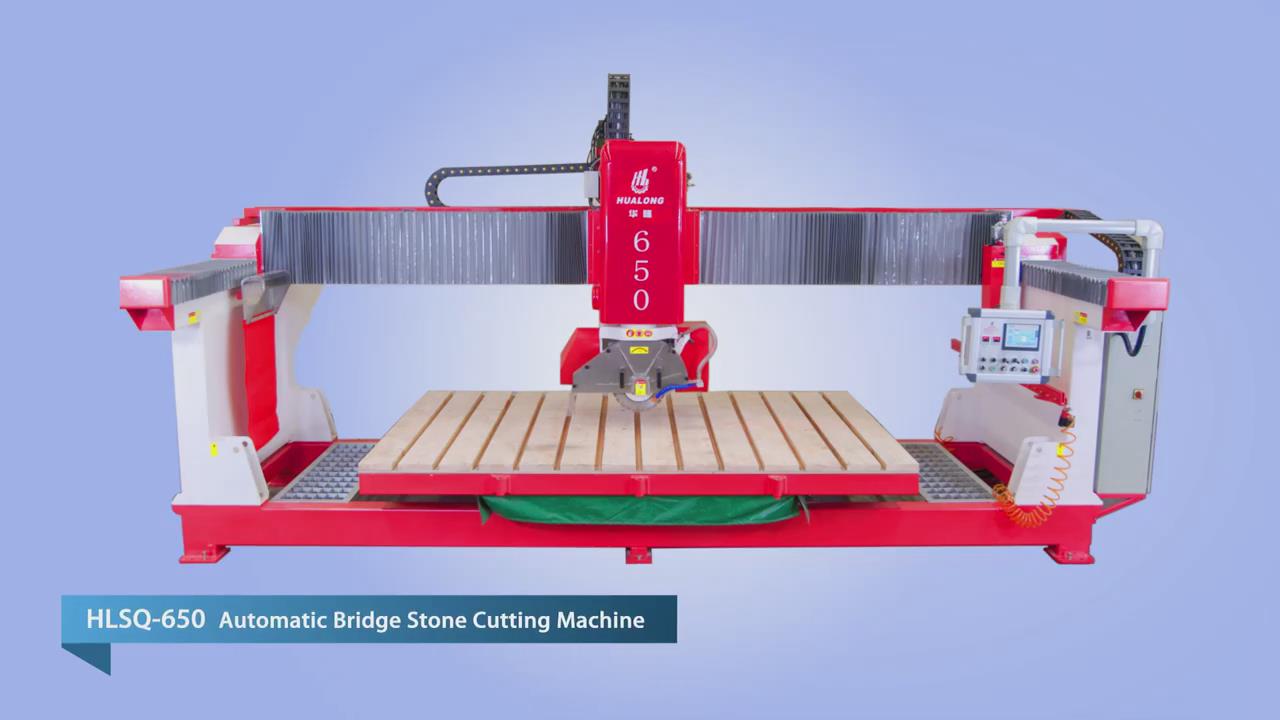 Hualong HLSQ-650 Otomatik Köprü Taş Kesme Makinesi satılık mermer granit lazer levha kesme makinası