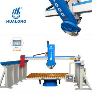 HUALONG Taş Makineleri Otomatik Köprü Testere Granit Mermer Bazalt Döşeme Pah HLSQ-1000 için 45 Derece Kesme Makinesi 