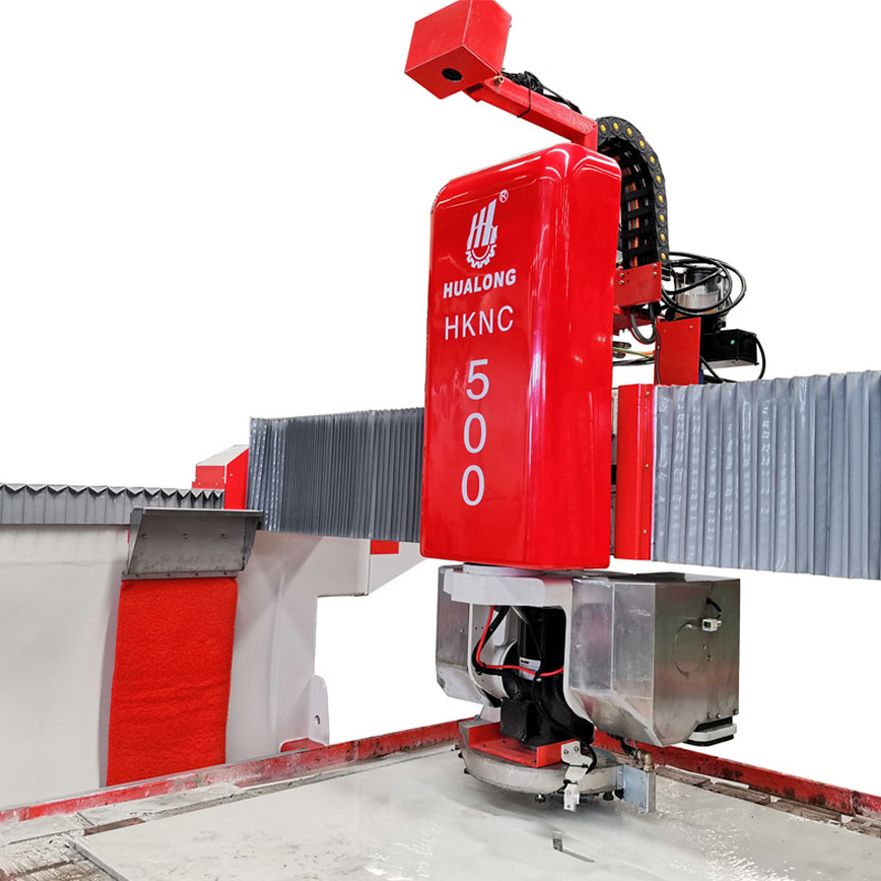 HUALONG taş makineleri HKNC-500 freze ile çok amaçlı otomatik köprü testere granit mermer CNC Taş Kesme Makinesi