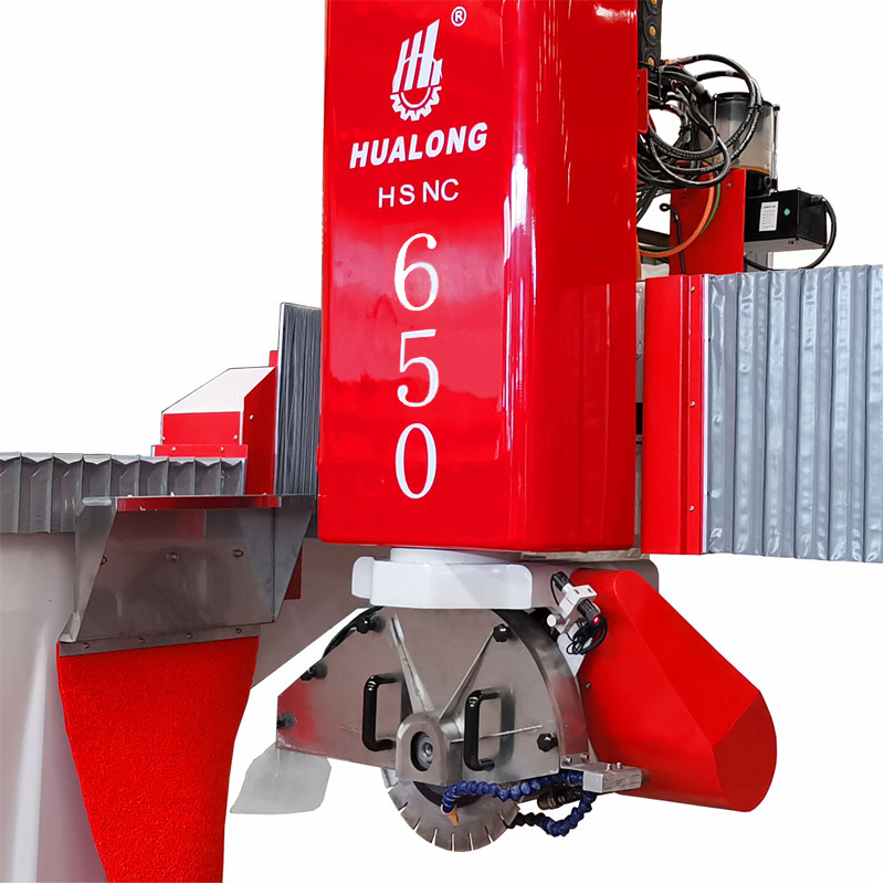 Hualong Taş Kesme Makinaları HSNC-650 otomatik CNC köprü testere Granit mermer için kesme ve freze makinesi Kuvars Cam Fayans Kesici